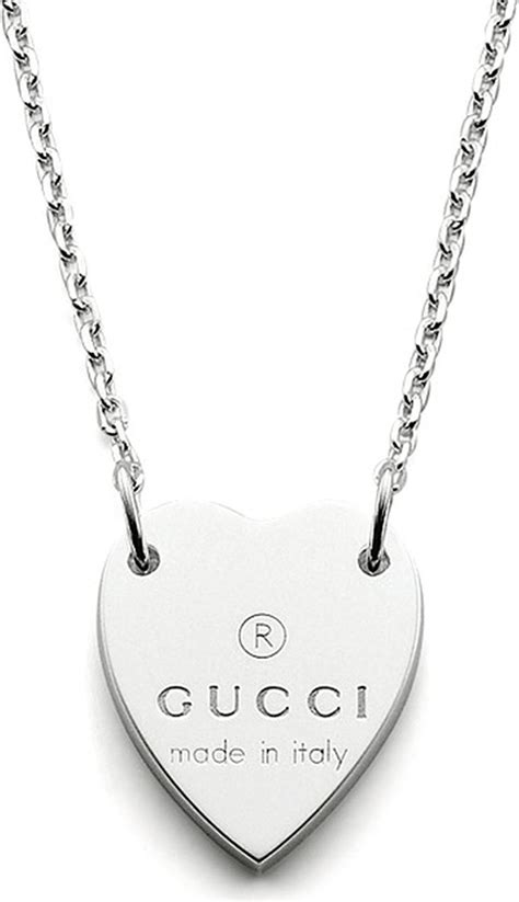 gucci heart neclace|gucci trademark necklace.